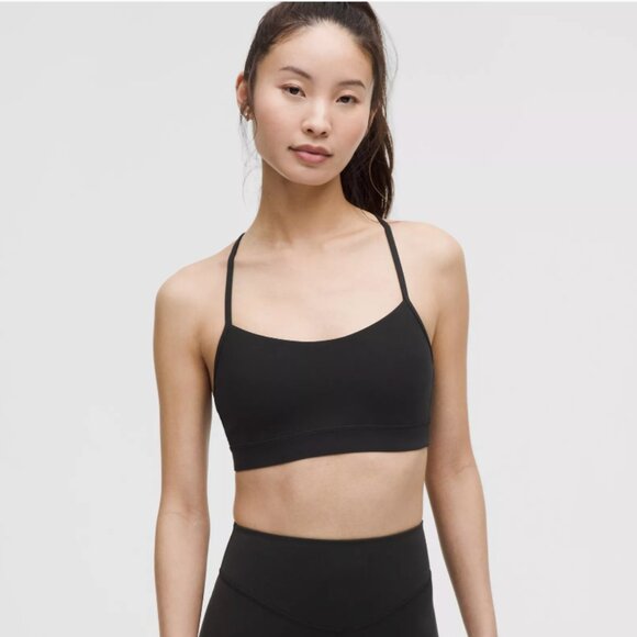 Lululemon Flow Y Bra Nulu black sports yoga size 10 - Picture 2 of 9